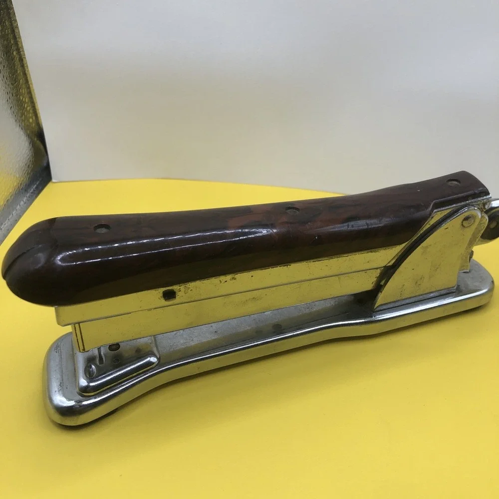 Vintage Bakelite Stapler - Machine Age Steampunk Industrial Ace Liner Model 502